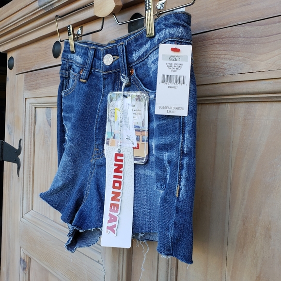 Unionbay Denim High Waisted Shorts sz 1 - Picture 3 of 6